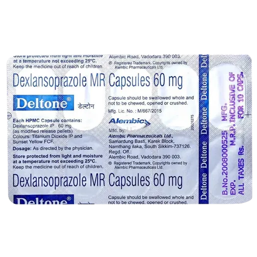 deltone 60mg capsule 10's